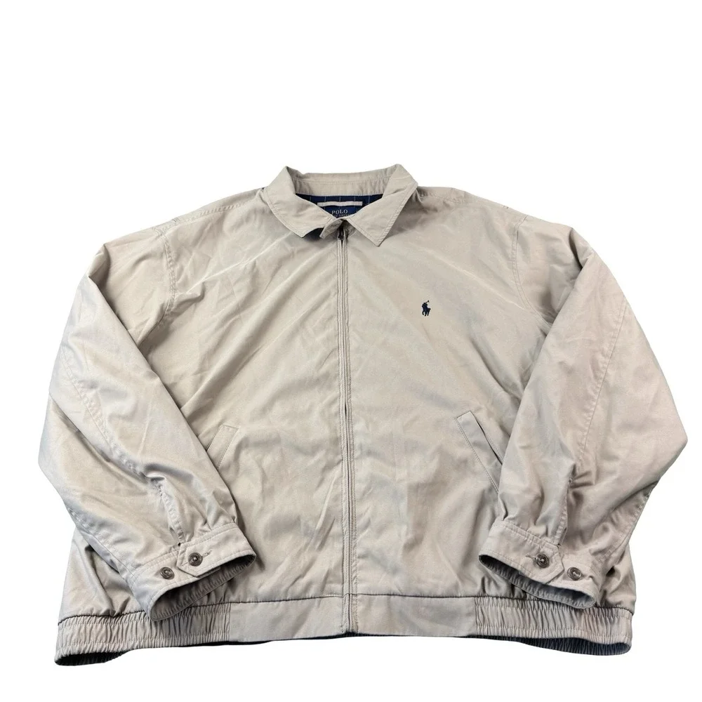 Polo Ralph Lauren Full Zip Tan Harrington Cotton Bomber Jacket Size 3XLB